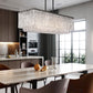 Z-Lite Glacier 12" 5-Light Matte Black Island Light With Clear Glass Shade