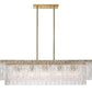 Z-Lite Glacier 12" 5-Light Modern Gold Island Light With Clear Glass Shade