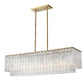 Z-Lite Glacier 12" 5-Light Modern Gold Island Light With Clear Glass Shade