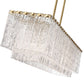 Z-Lite Glacier 12" 5-Light Modern Gold Island Light With Clear Glass Shade