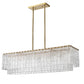 Z-Lite Glacier 12" 5-Light Modern Gold Island Light With Clear Glass Shade