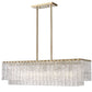 Z-Lite Glacier 12" 5-Light Modern Gold Island Light With Clear Glass Shade