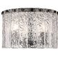 Z-Lite Glacier 13" 3-Light Matte Black Flush Mount Lighting With Clear Glass Shade