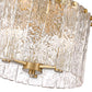 Z-Lite Glacier 13" 3-Light Modern Gold Flush Mount Lighting With Clear Glass Shade