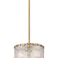 Z-Lite Glacier 13" 3-Light Modern Gold Pendant Light With Clear Glass Shade