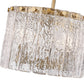 Z-Lite Glacier 13" 3-Light Modern Gold Pendant Light With Clear Glass Shade