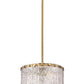 Z-Lite Glacier 13" 3-Light Modern Gold Pendant Light With Clear Glass Shade