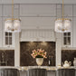 Z-Lite Glacier 13" 3-Light Modern Gold Pendant Light With Clear Glass Shade