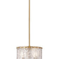 Z-Lite Glacier 13" 3-Light Modern Gold Pendant Light With Clear Glass Shade