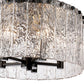 Z-Lite Glacier 17" 5-Light Matte Black Flush Mount Lighting With Clear Glass Shade