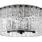 Z-Lite Glacier 17" 5-Light Matte Black Flush Mount Lighting With Clear Glass Shade