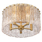 Z-Lite Glacier 17" 5-Light Modern Gold Flush Mount Lighting With Clear Glass Shade