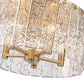 Z-Lite Glacier 17" 5-Light Modern Gold Flush Mount Lighting With Clear Glass Shade