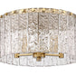 Z-Lite Glacier 17" 5-Light Modern Gold Flush Mount Lighting With Clear Glass Shade