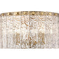 Z-Lite Glacier 17" 5-Light Modern Gold Flush Mount Lighting With Clear Glass Shade