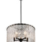 Z-Lite Glacier 19" 5-Light Matte Black Pendant Light With Clear Glass Shade