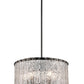 Z-Lite Glacier 19" 5-Light Matte Black Pendant Light With Clear Glass Shade