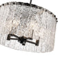 Z-Lite Glacier 19" 5-Light Matte Black Pendant Light With Clear Glass Shade