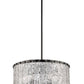 Z-Lite Glacier 19" 5-Light Matte Black Pendant Light With Clear Glass Shade