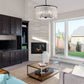 Z-Lite Glacier 19" 5-Light Matte Black Pendant Light With Clear Glass Shade