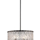 Z-Lite Glacier 19" 5-Light Matte Black Pendant Light With Clear Glass Shade