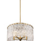 Z-Lite Glacier 19" 5-Light Modern Gold Pendant Light With Clear Glass Shade