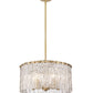 Z-Lite Glacier 19" 5-Light Modern Gold Pendant Light With Clear Glass Shade