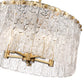Z-Lite Glacier 19" 5-Light Modern Gold Pendant Light With Clear Glass Shade