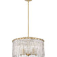 Z-Lite Glacier 19" 5-Light Modern Gold Pendant Light With Clear Glass Shade