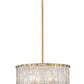 Z-Lite Glacier 19" 5-Light Modern Gold Pendant Light With Clear Glass Shade