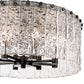 Z-Lite Glacier 21" 8-Light Matte Black Flush Mount Lighting With Clear Glass Shade