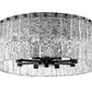 Z-Lite Glacier 21" 8-Light Matte Black Flush Mount Lighting With Clear Glass Shade