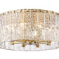 Z-Lite Glacier 21" 8-Light Modern Gold Flush Mount Lighting With Clear Glass Shade