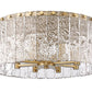 Z-Lite Glacier 21" 8-Light Modern Gold Flush Mount Lighting With Clear Glass Shade