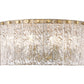 Z-Lite Glacier 21" 8-Light Modern Gold Flush Mount Lighting With Clear Glass Shade