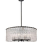 Z-Lite Glacier 27" 10-Light Matte Black Pendant Light With Clear Glass Shade