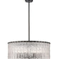 Z-Lite Glacier 27" 10-Light Matte Black Pendant Light With Clear Glass Shade