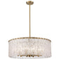 Z-Lite Glacier 27" 10-Light Modern Gold Pendant Light With Clear Glass Shade