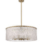 Z-Lite Glacier 27" 10-Light Modern Gold Pendant Light With Clear Glass Shade