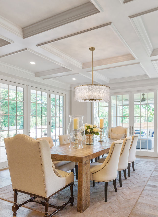 Z-Lite Glacier 27" 10-Light Modern Gold Pendant Light With Clear Glass Shade