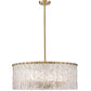 Z-Lite Glacier 27" 10-Light Modern Gold Pendant Light With Clear Glass Shade