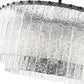 Z-Lite Glacier 28" 10-Light Matte Black Steel Clear Glass Shade Pendant Light
