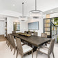 Z-Lite Glacier 28" 10-Light Matte Black Steel Clear Glass Shade Pendant Light