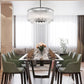 Z-Lite Glacier 28" 10-Light Matte Black Steel Clear Glass Shade Pendant Light