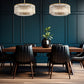 Z-Lite Glacier 28" 10-Light Modern Gold Steel Clear Glass Shade Pendant Light