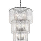 Z-Lite Glacier 28" 12-Light Matte Black Clear Glass Shade Chandelier