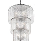 Z-Lite Glacier 28" 12-Light Matte Black Clear Glass Shade Chandelier