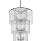 Z-Lite Glacier 28" 12-Light Matte Black Clear Glass Shade Chandelier