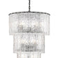 Z-Lite Glacier 28" 12-Light Matte Black Clear Glass Shade Chandelier