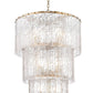 Z-Lite Glacier 28" 12-Light Modern Gold Clear Glass Shade Chandelier